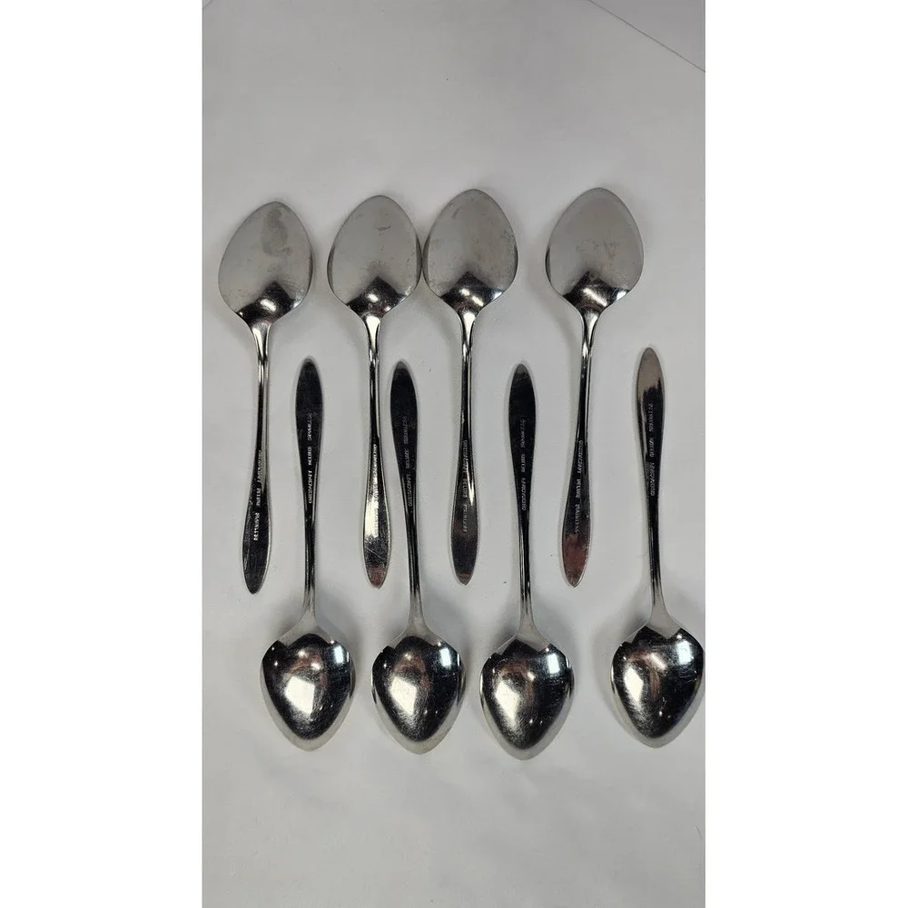 Oneida Ember Glow Stainless Steel Tablespoons Set‎ of 8 Floral Flatware